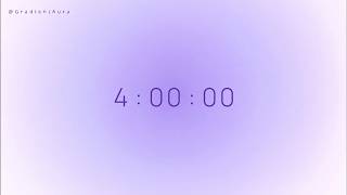 4 Hour Silent Study Timer | Gentle Alarms (Start & End) | Purple Aura Aesthetic | ADHD-Friendly