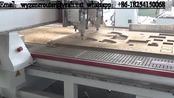 4 axis spindle with 2 z axis cnc router working video