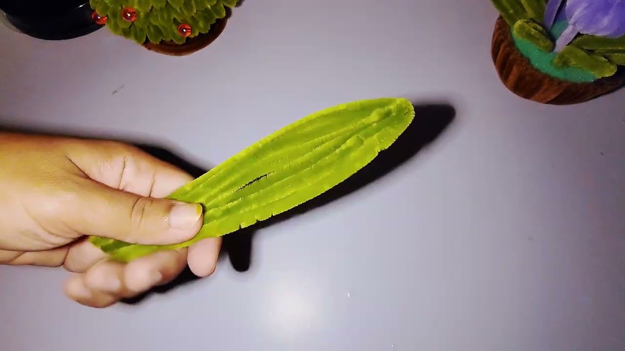 CARA MEMBUAT DAUN DARI KAWAT BULU, DAUN TULIP, DAUN ANGGREK 