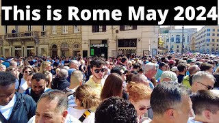 : Rome Italy, This is Rome May 2024, Rome walking tour in May, Colosseum Trevi fountain