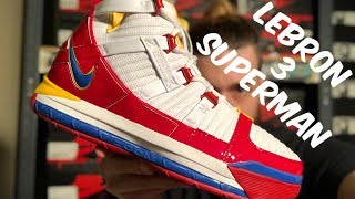 GOT THEM EARLY!!!LEBRON 3 SUPERMAN!!!!REVIEW+ON FOOT!!!FIRST REVIEW ON YOUTUBE IN HAND!!!