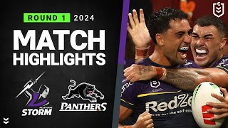 Nrl Highlights  Nrl 2024  Storm V Panthers  Match Highlights