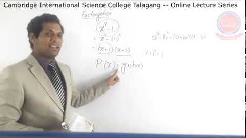 New 9th - 9th - [Math] - Lecture#4 - Muhammad Tauqeer - CISC Online Lecture Series