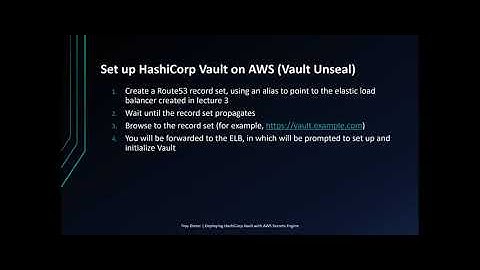 Set up HashiCorp Vault on AWS