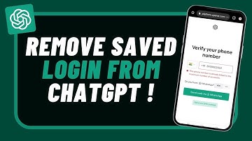 How to Remove Saved Login Info on ChatGPT | Log Out Completely