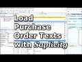 Saplicity: Load Purchase Order Texts