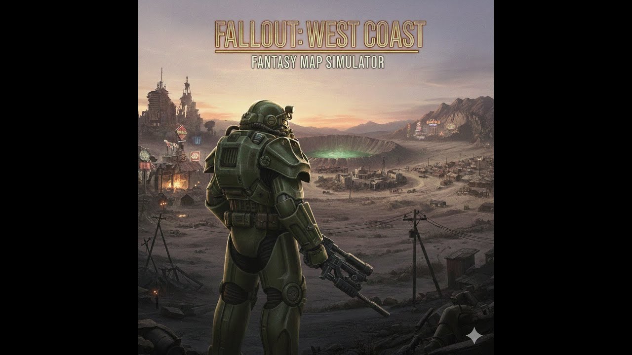 Fallout West Coast in Fantasy Map Simulator