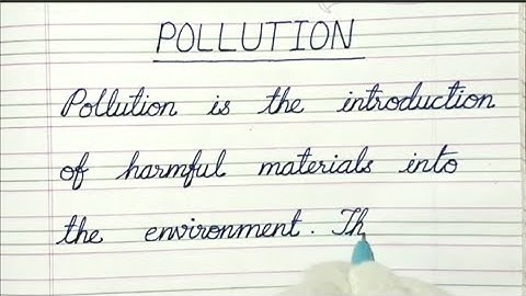 Essay on pollution in English| 10 lines on pollution|cursive writing in english#genius #learning