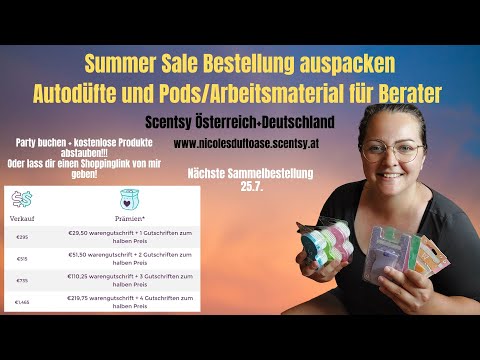 Sale Bestellung auspacken/Autodüfte und Pods/Arbeitsmaterial für Berater/Scentsy Österreich