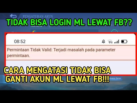 Cara mengatasi tidak bisa login / ganti akun mobile legend lewat fb - Terjadi masalah pada parameter