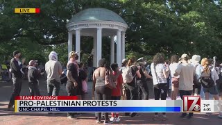 Pro-Palestine protesters deface South Building at UNC