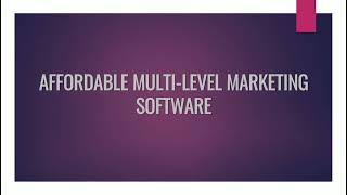 Affordable MLM Software , Cheap MLM Software, Lost cost MLM Software✅