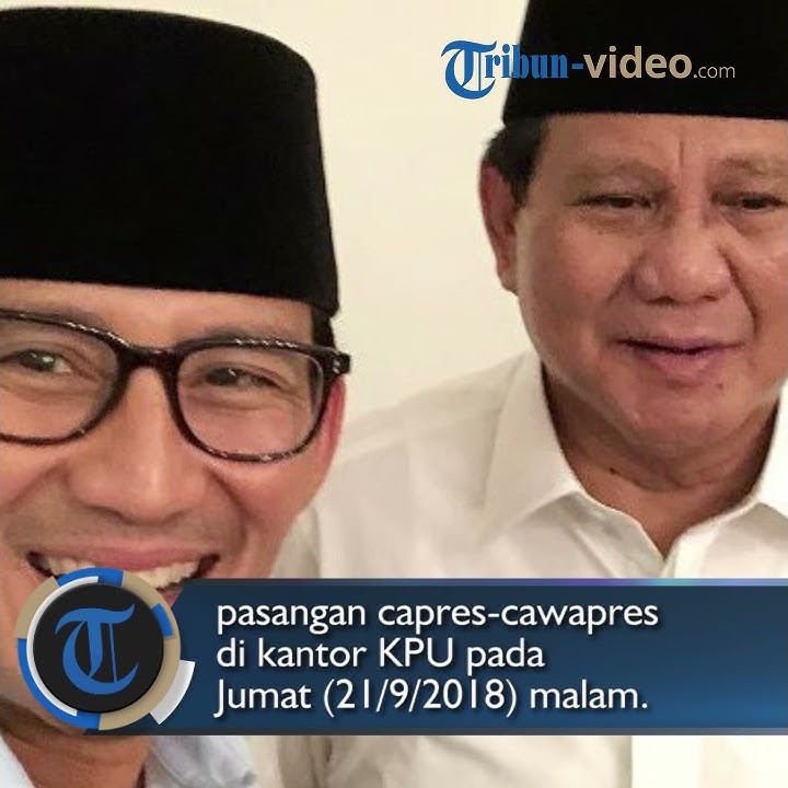 AHY Wakilkan Susilo Bambang Yudoyono Menemani Prabowo-Sandiaga Uno Ambil Nomor Urut di KPU