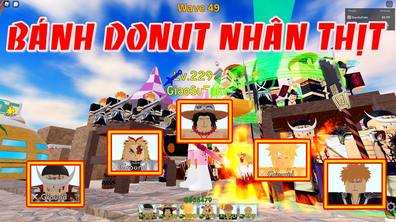 Đội Hình 5 Cái Bánh Donut Nhân Thịt Đi Infinity Mod | ALL STAR TOWER DEFENSE