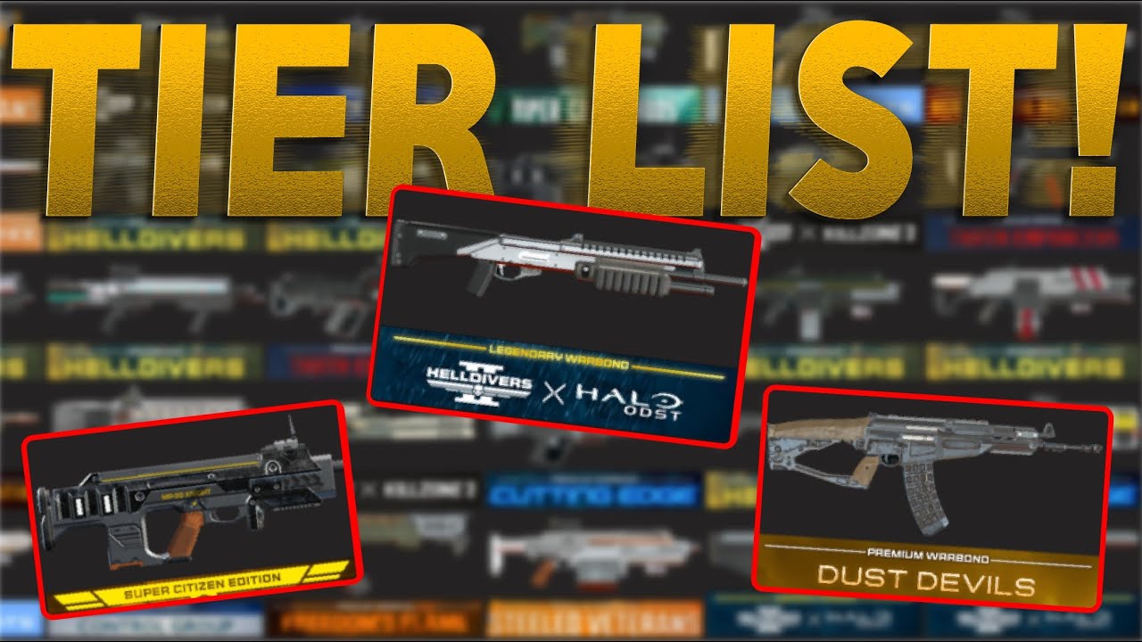 The ULTIMATE Helldivers Primary Tier List | Best Weapons for Every ...