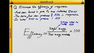 IMAT 2011 - Q47 - BIO - Efficiency Of Respiration 2 - Worked Solution