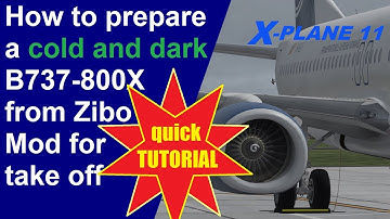X Plane 11   Tutorial   How to prepare a Cold and Dark B737 800 from Zibo Mod for Take Off