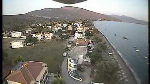 RC HELI FPV: HK-450 (TREX-450 clone) rc helicopter FPV flight over Candia Beach, Argolida.