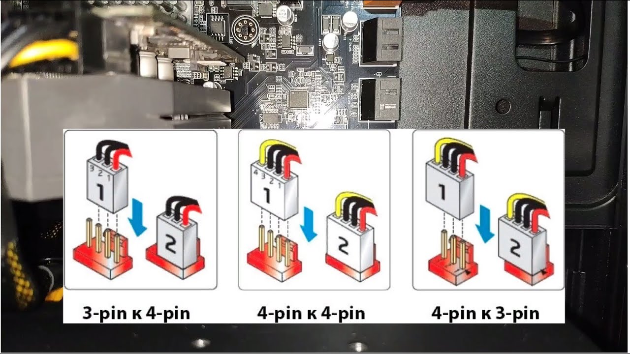 Подключение 3 pin к 4 pin