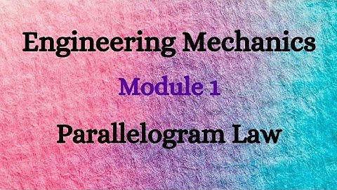 Engineering Mechanics - Module 1 - Video 2 - Parallelogram Law