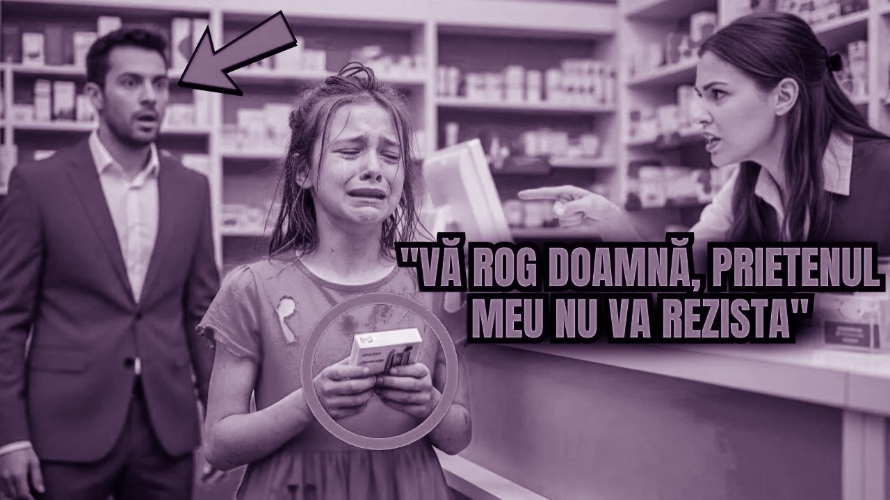 Vă rog, prietenul meu moare spune fata săracă în farmacie  milionarul aude și decide să o ajute, dar