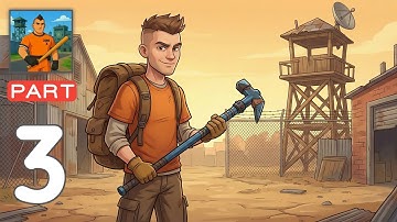 Zone X: Wasteland Survival RPG - Gameplay Walkthrough Part 3 Military Base Escape - (IOS, Android)