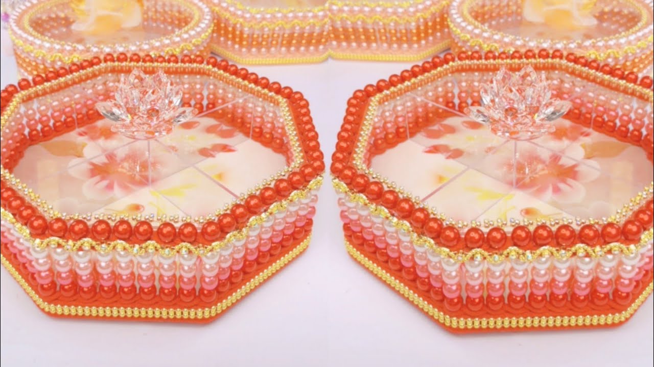 Прекрасный мастер-класс! Делаем корзинку из красного и белого жемчуга, шкатулку для хранения укра...