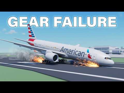 B777 LANDING WITHOUT GEAR! American Airlines | Roblox Cabin Crew Simulator 