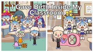 I Gave birth inside my classroom🤱😱🔪| Miga World Story | Sad Story | Miga Town |🍭Saraine Plays🍩