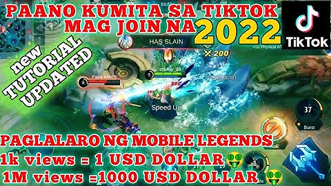 Pwedi ka na pala kumita sa tiktok sa paglalaro ng mobile legends | tutorial paano mag join