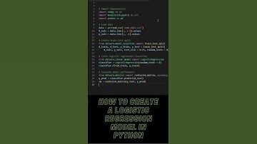 How to create a logistic regression model in python