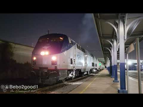 Texas Visit: Amtrak Sunset Limited & BNSF Freight Train in Houston, TX