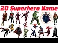 Superhero Name सुपरहीरो के नाम Kids English Vocabulary Learning |Superhero name learning |Kids Video