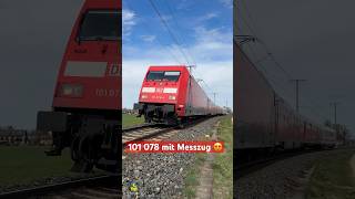 101 078 mit Messzug (DB Systemtechnik) unterwegs auf der elektrifizierten Allgäubahn 😍