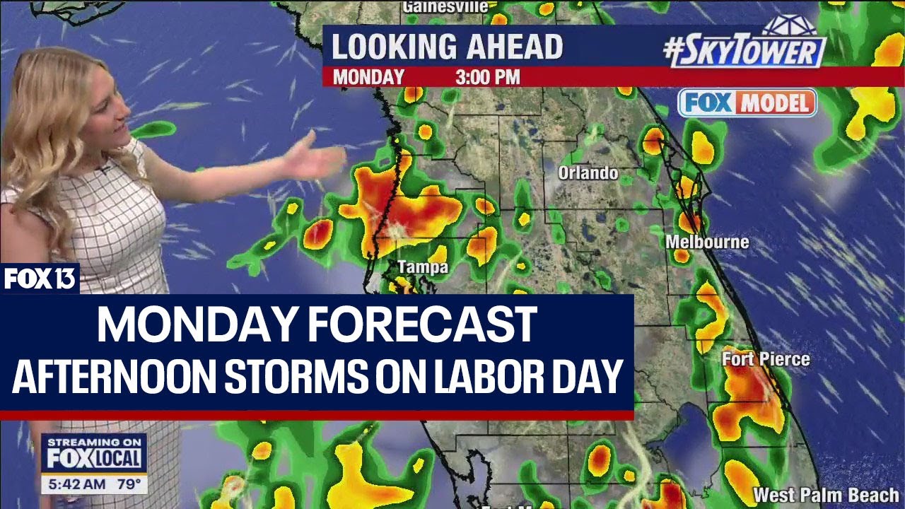 Tampa weather: Afternoon storms on Labor Day - YouTube