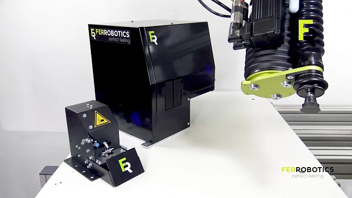 Automated sandpaper changing station for finesse sanding by FerRobotics