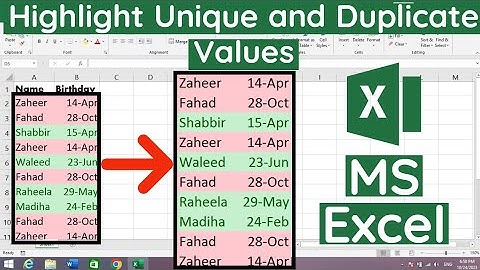 How to Highlight Duplicate and Unique Values in MS Excel | How to Highlight Unique Entries in Excel