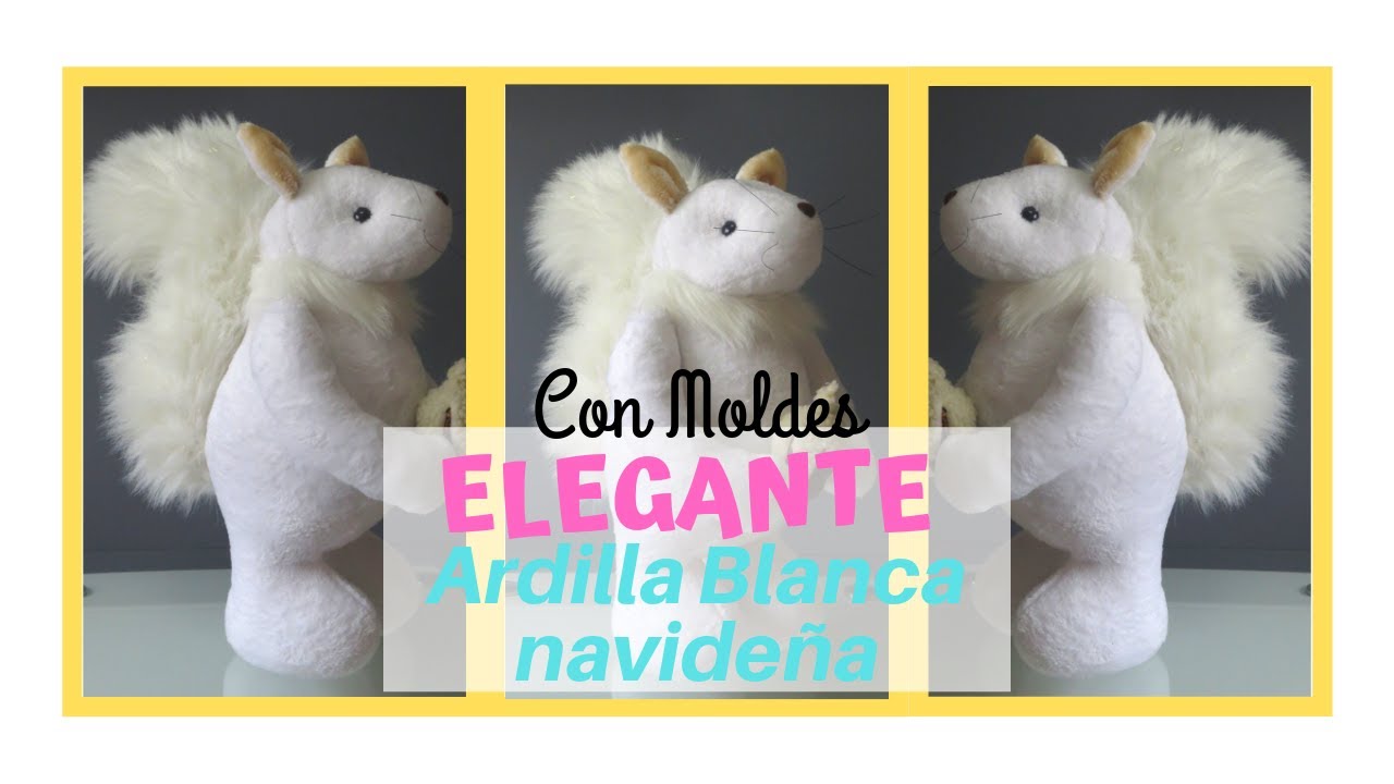 ELEGANTE ARDILLA BLANCA NAVIDEÑA