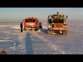 Мастерство и безбашенность водителей тяжелой техники на севере #1 Russian ice road truckers