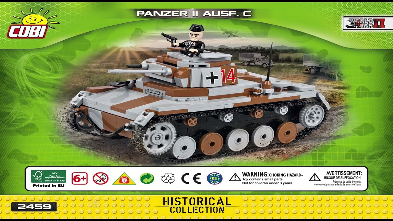 Cobi Instructions | Small Army / WW2 | 2459 | Panzer II Ausf. C - German Light Tank (v.2)