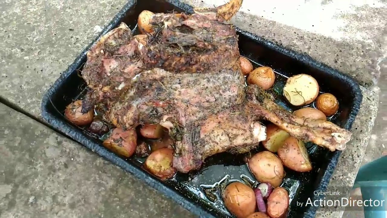 pata de cordero al horno de barro - YouTube