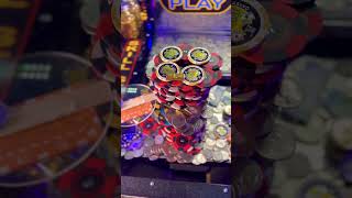 Shaking a Coin Pusher! Best Hack Ever??  #coinpushers #casino #highlimitcoinpusher