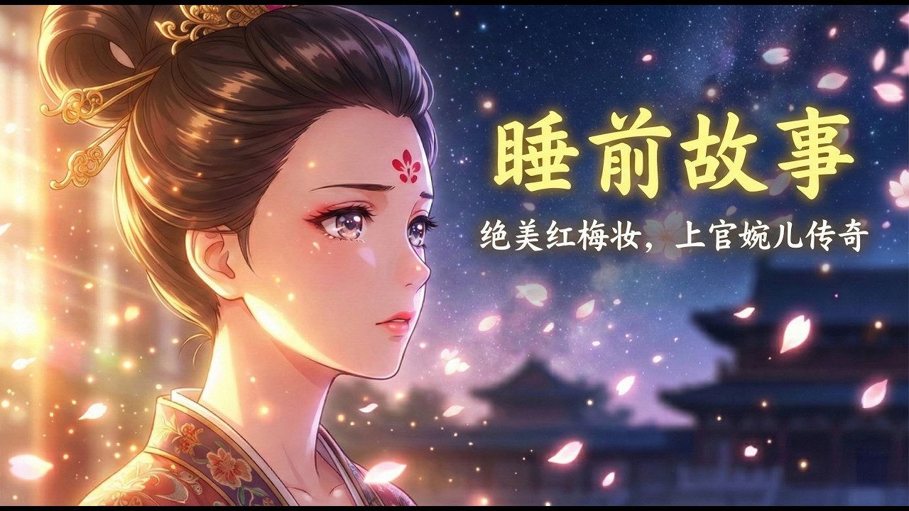 睡前故事：上官婉儿为何在额头画红梅？揭秘“梅花妆”背后，那个在大唐权力巅峰起舞的女人。