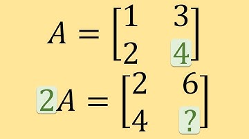 Multiplying a matrix by a number (Scalar Multiplication)