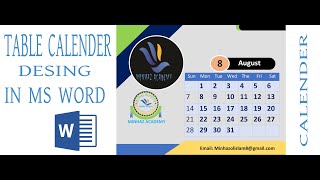 How to Make a Calendar in MS Word | MS Word Tutorial 2022