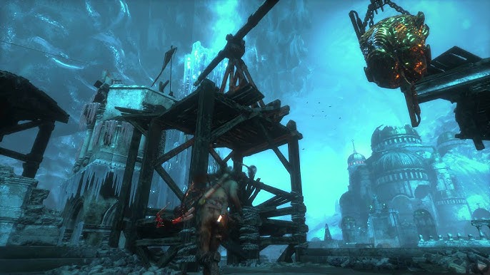 Rise of The Tomb Raider - Rising Tides: Crane (Swing Fire Vessel) Puzzle,  2nd Support Destroyed XBO 