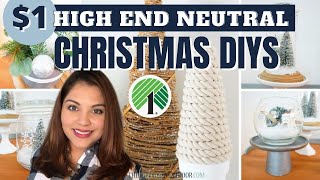 *NEW* HIGH END DOLLAR TREE CHRISTMAS DIYs | Dollar Tree Farmhouse Christmas DIYs