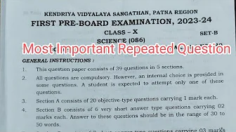 Class 10 Science Pre Board Question Paper🔥🔥| #ncert #cbse #boardexam #namasteidea