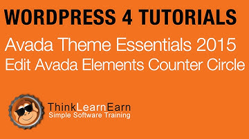 11 Avada Theme Essentials Edit Elements Counter Circle Wordpress 4 Video Training Tutorials