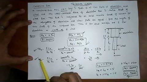 Problem:3 Elongation of compound bar (GATE ,ESE, AND PSUs problem) solution in hindi